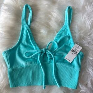 NWT AEO Blue Terry Crop| size: S